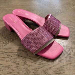 NWOT Marc Fisher Casaly Pink Rhinestone Sandals 11